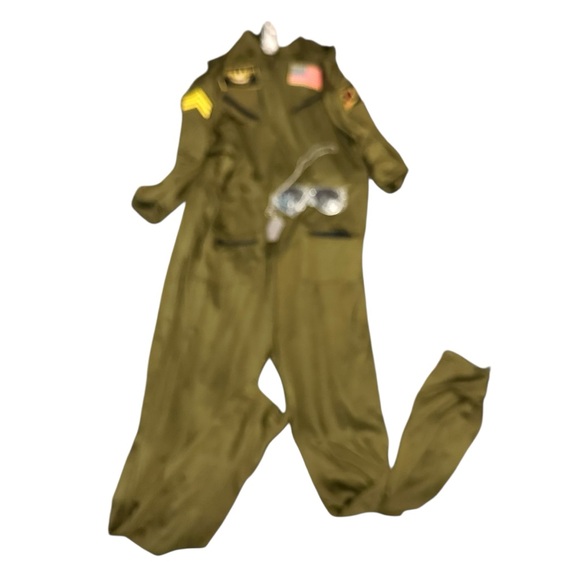 Women's Olive Flight-Inspired Jumpsuit - Picture 2 of 4